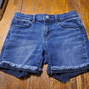 Girls Size 10 Old Navy Denim Blue Jean Shorts with Raw Cuffed Hem